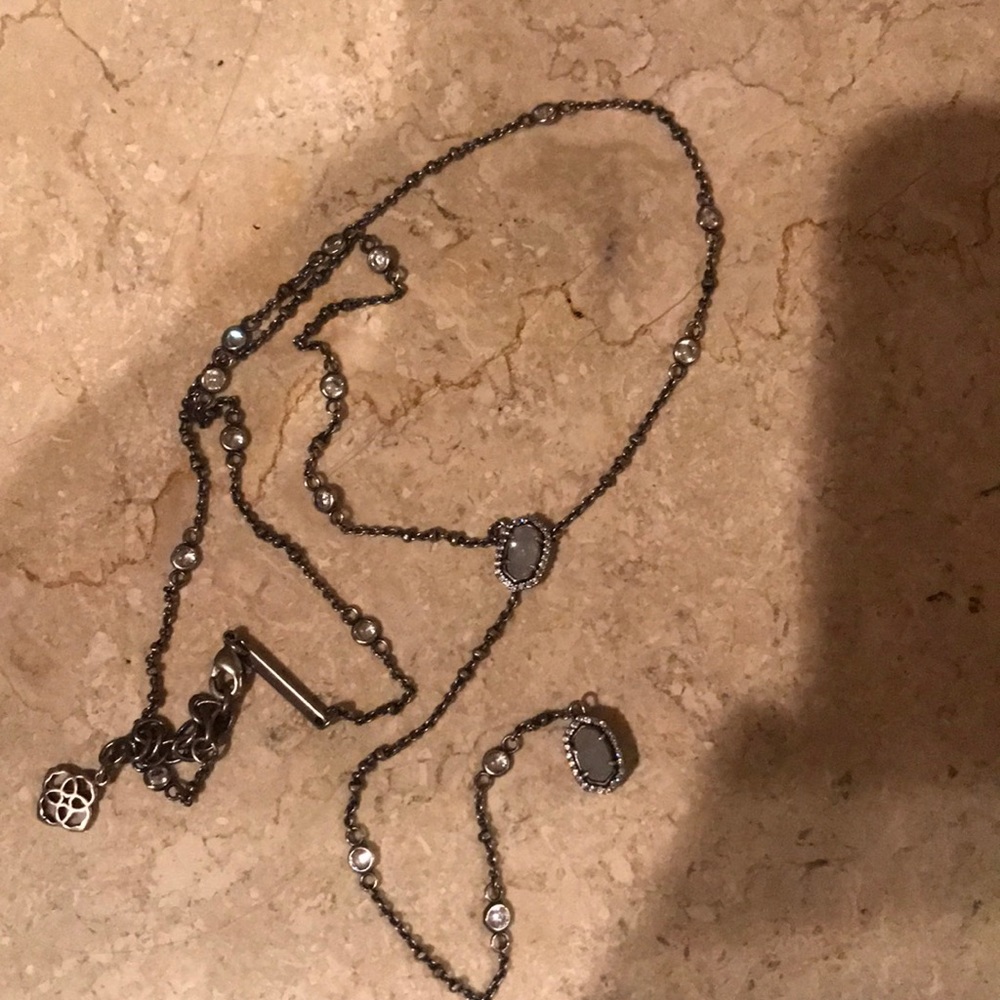 Kendra Scott gunmetal Claudia necklace